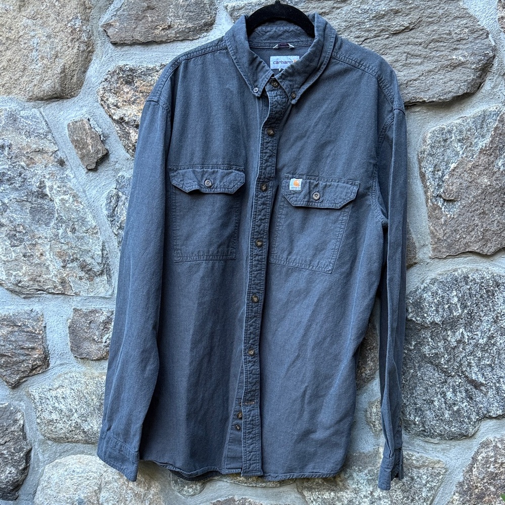 Carhartt Dark Gray Casual Button-Down Shirt